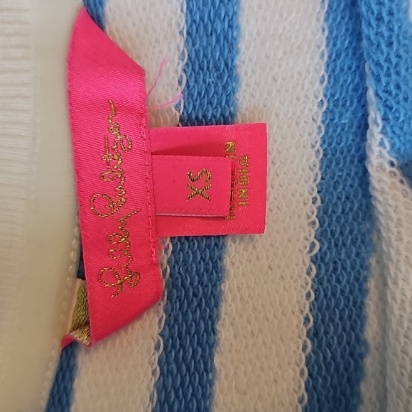 Lilly Pulitzer Blue and White Striped Sweatshirt - Picture 4 of 8